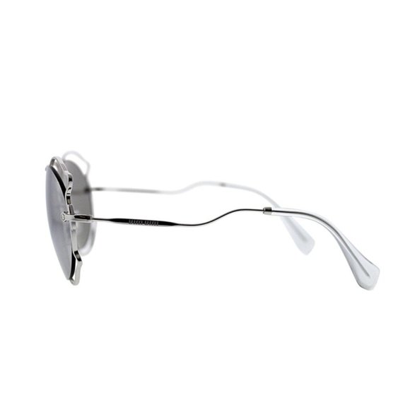 NWT Miu Miu Genuine Women's Silver Gray Sunglasses - Picture 4 of 4
